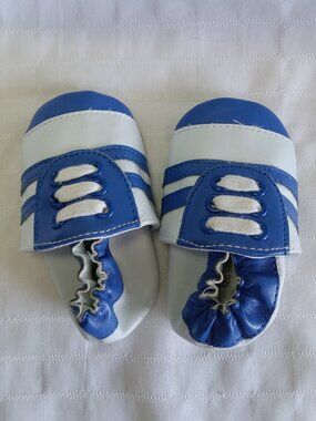 Small blue 100% PU loafers Adidas Style